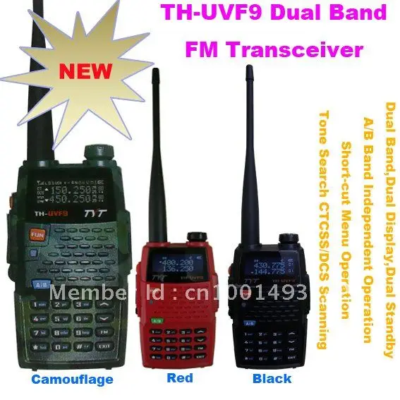 Новое поступление TYT TH-UVF9 двухдиапазонный VHF/UHF 136-174 МГц и 400-470 МГц 5 Вт портативный двухсторонний радиоприемник