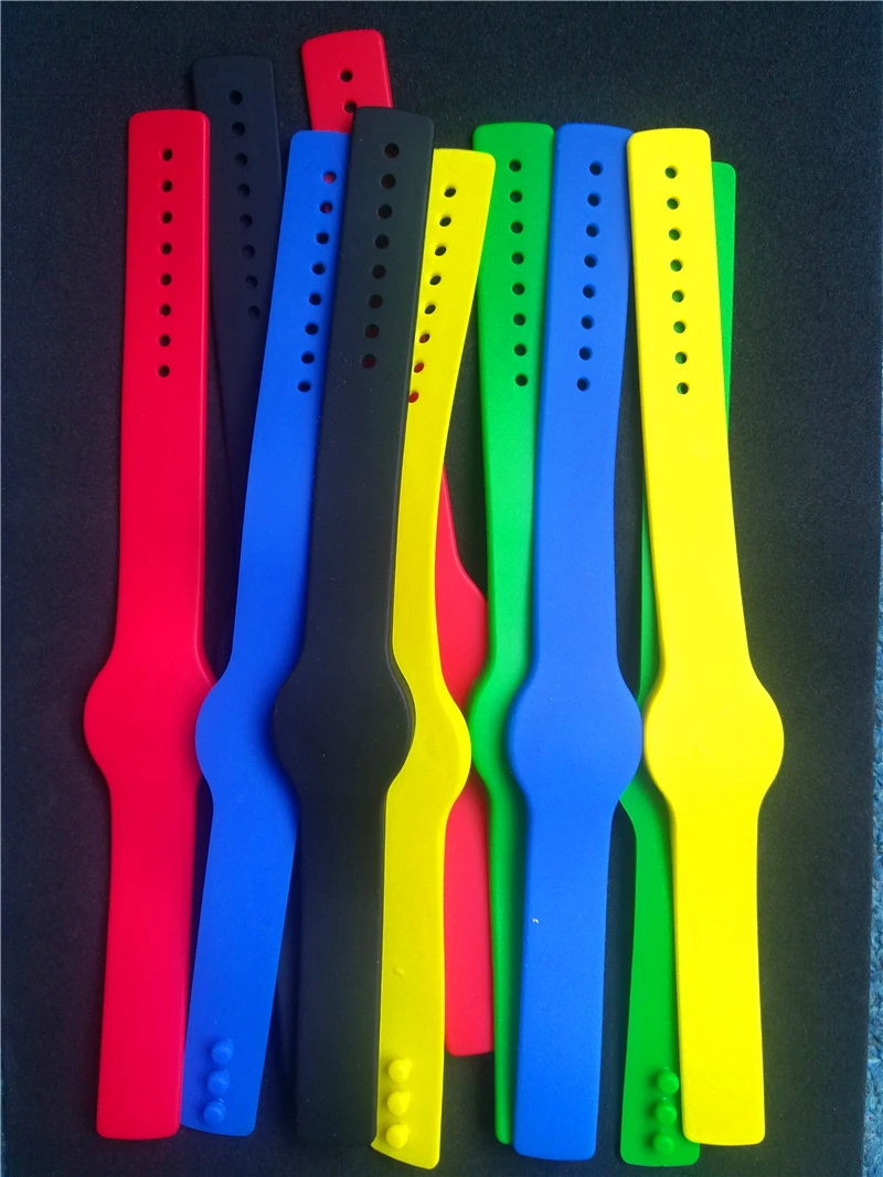 

10Pcs/lot 13.56Mhz FM11RF08 MF S50 1K NFC Bracelet Wristband RFID IC Wrist Band Adjustable RFID Bracelet