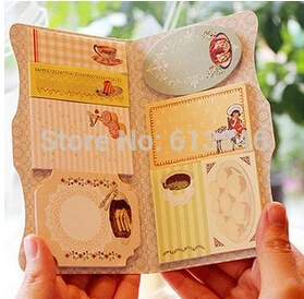 

European Vintage Retro Lace Memo Pad Sticky Notes Paper Scrapbooking Stickers Pads Creative Gift
