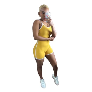 

Spring Summer Women Jumpsuit Bodycon Playsuit Bodysuit Overalls Rompers Plus Size Solid Color Brief Casual Active Jumpsuits