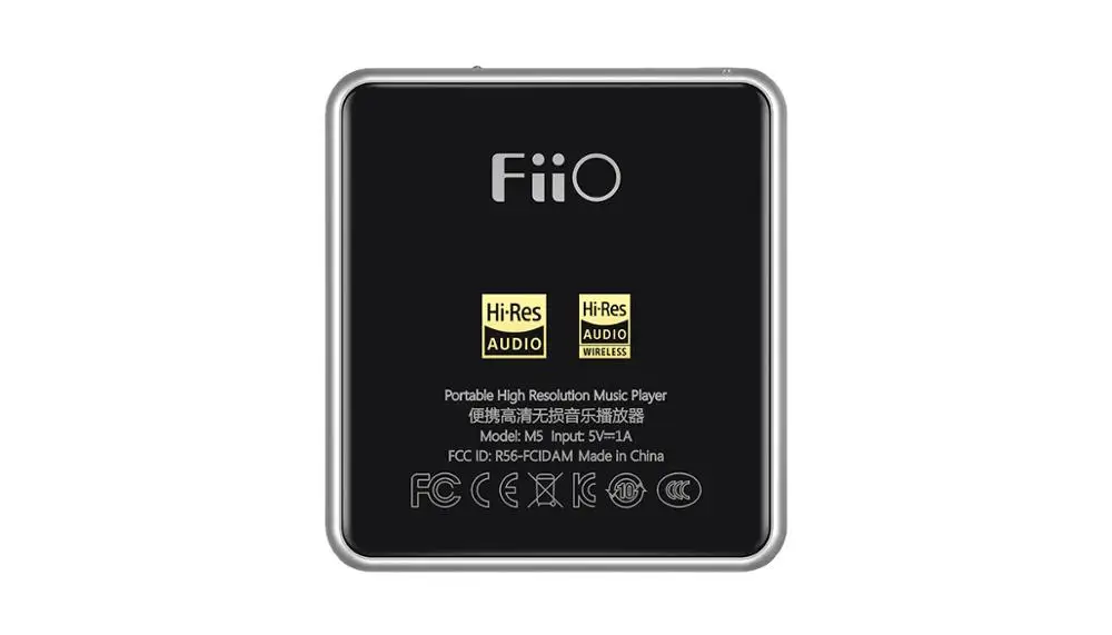 FiiO M5 ультра-портативный аудио плеер высокого разрешения AK4377 DAC Поддержка USB DAC функция счетчика шагов - Цвет: Серебристый