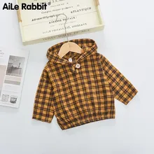 Детская одежда; коллекция года; Весенняя клетчатая шапка для маленьких мальчиков и девочек; футболка с шутливой надписью; N082