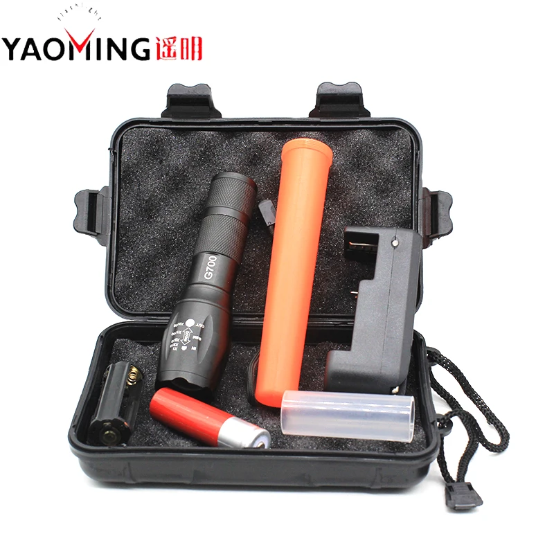 

Flashlights Gift Box Tactical Led Flashlights Baton Traffic Waterproof Lamps Tactical Torch Lamp Rechargeable 18650 Battery