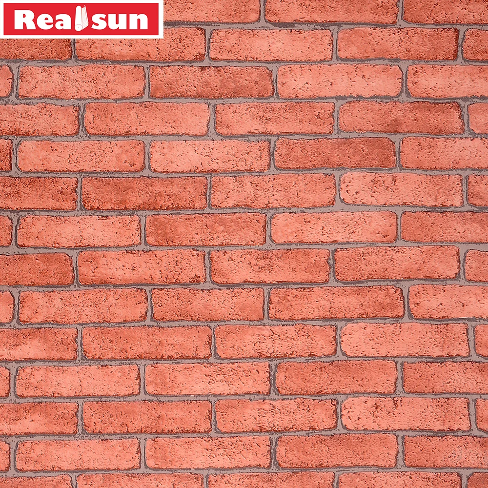 0.6x10M 3D Brick Wallpaper PVC Self adhesive film Home Decor Removable