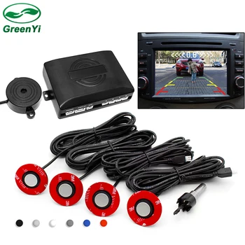 

New Visible Dual Core CPU Car Video Parking Sensor Reverse Backup Assistance Radar Alarm System + 13mm Adjustable Depth Sensors