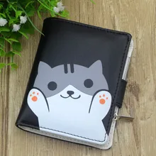 Neko Atsume аниме Синтетическая кожа кошелек внутренний карман на молнии Кошелек короткий держатель для карт кошелек для мужчин и женщин сумка для денег