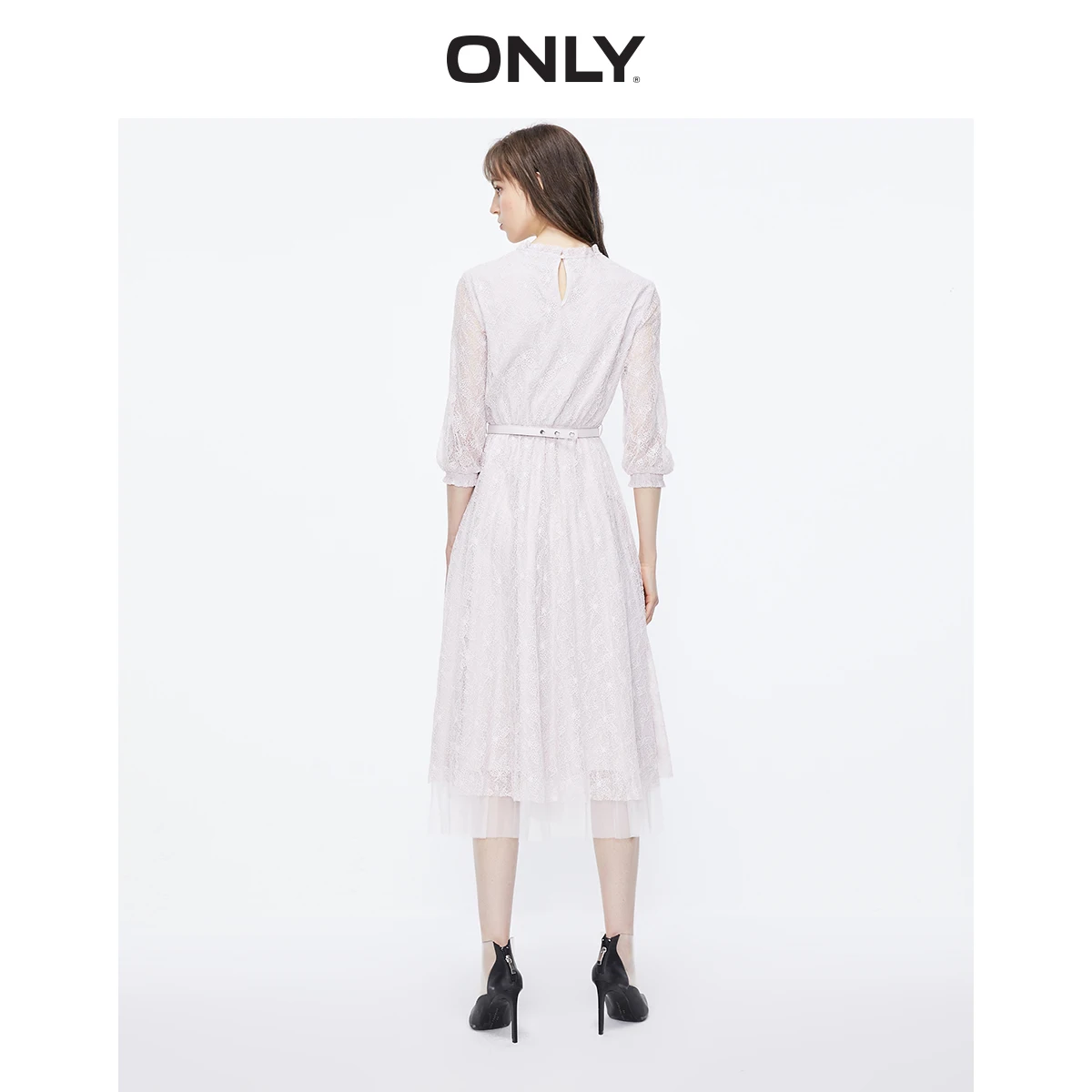 Платье с кружевной отделкой и поясом ONLY Gauzy Cinched | 119307528|Платья|