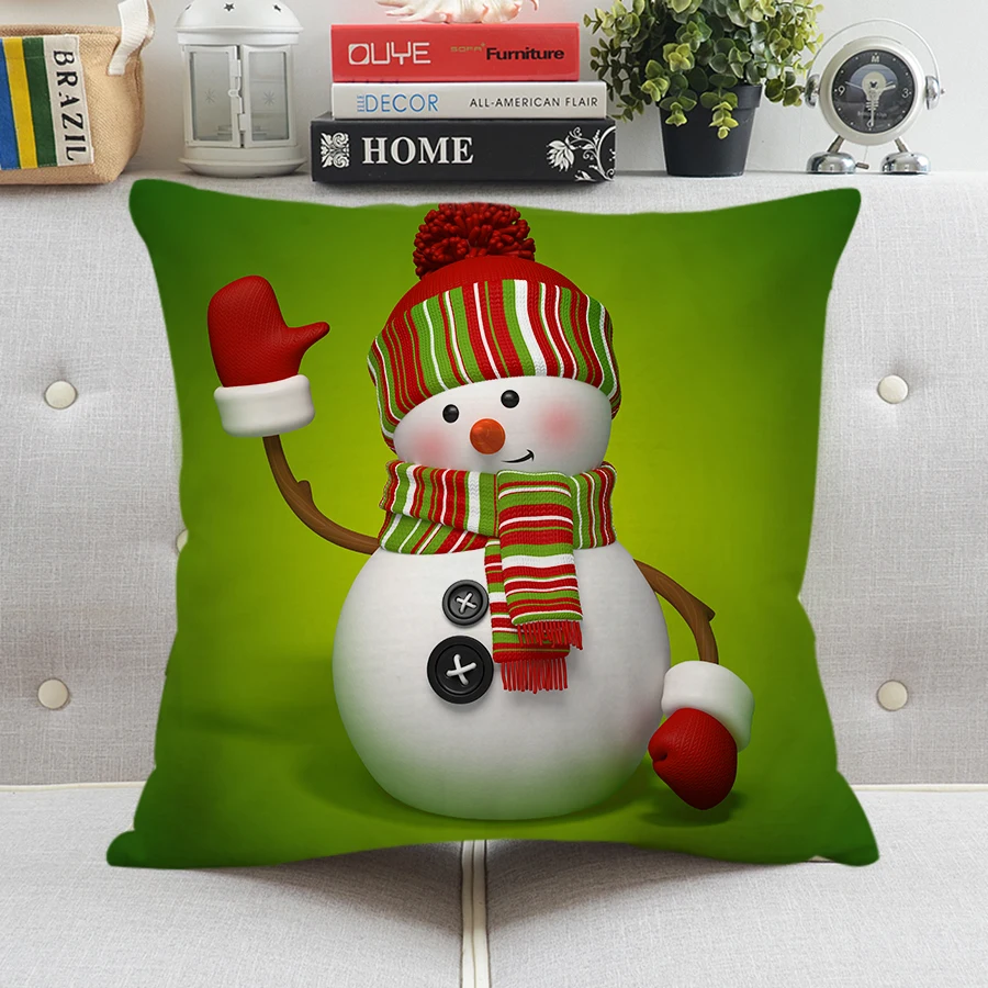 Рождественская декоративная наволочка с рисунком 45x45 см|christmas cushion covers|cushion covercushion