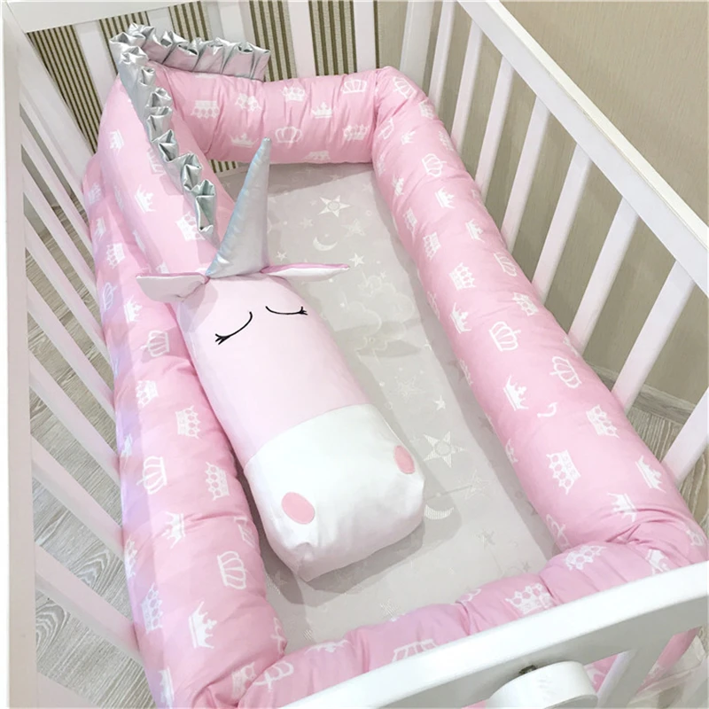 

2M/3M Baby Bed Bumper Unicorn Dalmatians Zebra Infant Pillow Cushion Newborn Crib Protector,Nursery Bedding,Cot Room Decor
