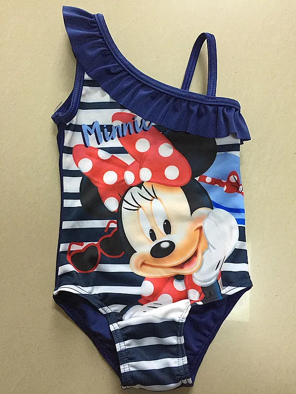

Retail One-Pieces Baby Girls Bathing Suit Minnie Mouse Swimsuit Children Set Kids Cartoon Costum for 1-6 Year RT121