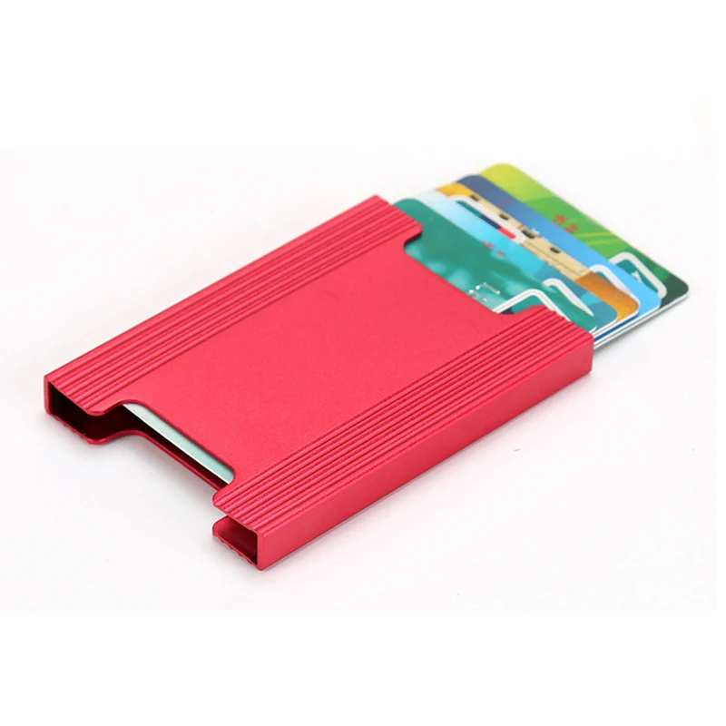 Блокирующий RFID алюминиевый держатель для карт Id карты минималистичный кошелек передний карман кошелек EDC защитный чехол для банковских карт
