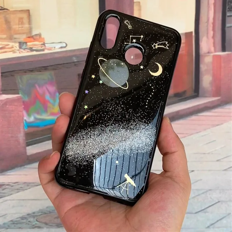 

Glitter universe planet soft case For redmi note 6 case For redmi note 6 pro for redmi 6 pro case redmi 6 plus
