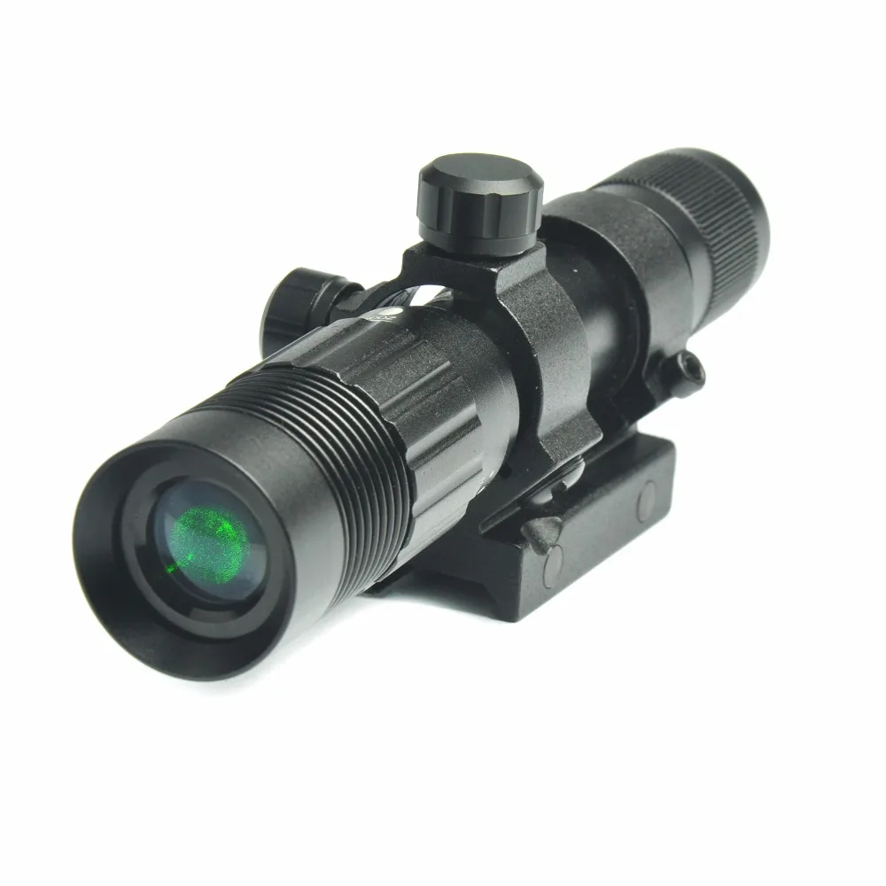 Регулируемый зеленый точечный лазерный прицел осветитель фонарик подходит для 20 мм рейку для охотничьей винтовки
