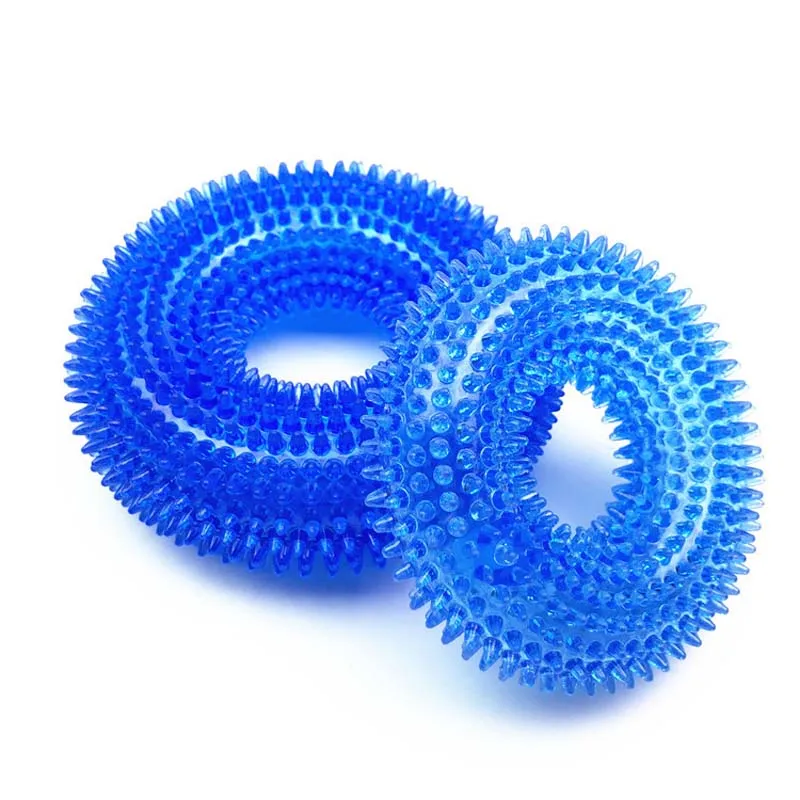 

Pet Dogs Squeak Toys Chew Pet Toys Golden Retriever Dog Toys For Large Dogs Training Funny Chew Thorn Circle Ring toys