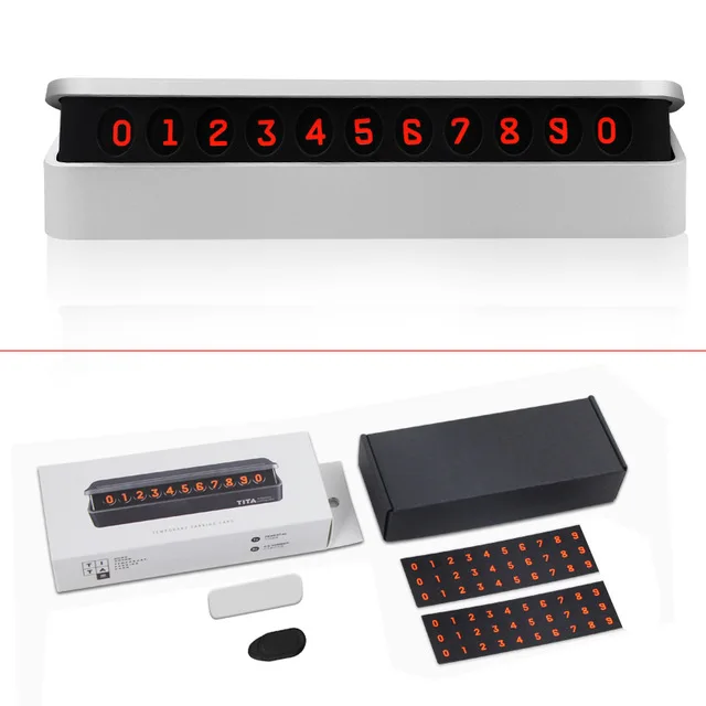 

Car Temporary Parking Card Drawer Plate Style Car-styling Easy Hidden Mobile Phone Number Card Rocker Switch Car Sticker Replace