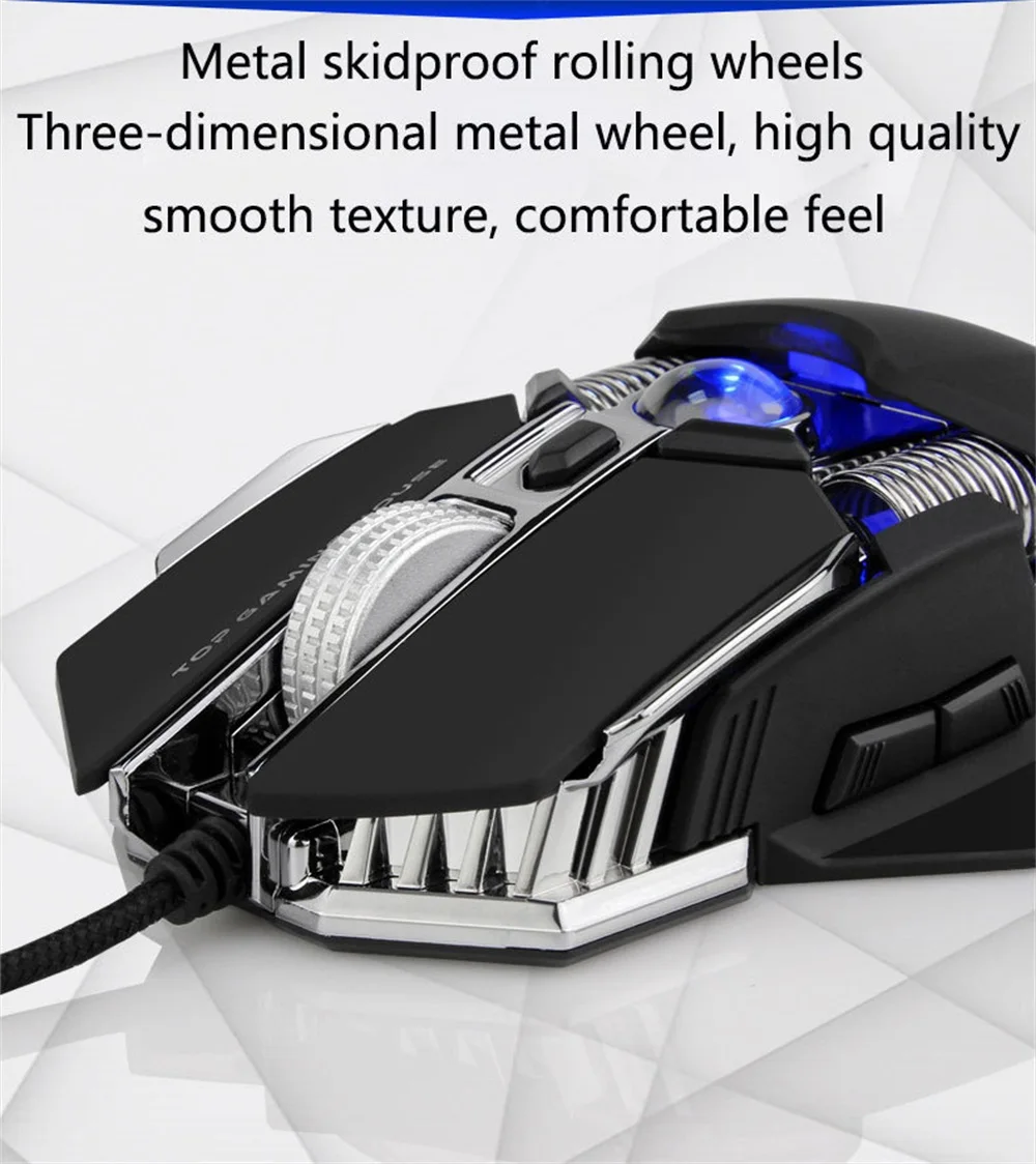 FELYBY G800 Проводная игровая мышь USB эргономичные механические мыши 8 ...