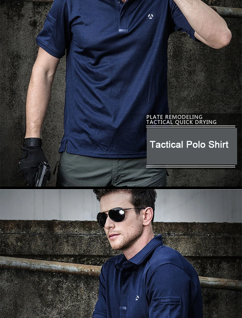Летняя тактическая быстросохнущая рубашка мужская Военная дышащая с коротким рукавом Повседневная рубашка-Поло рубашка поло Coolmax Army POLO