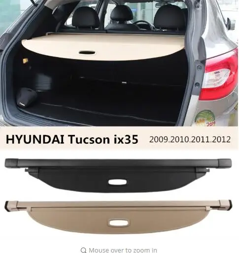 

High Qualit Car Rear Trunk Cargo Cover Security Shield Screen shade Fit For HYUNDAI ix35 2009 2010 2011 2012 (Black,Beige)