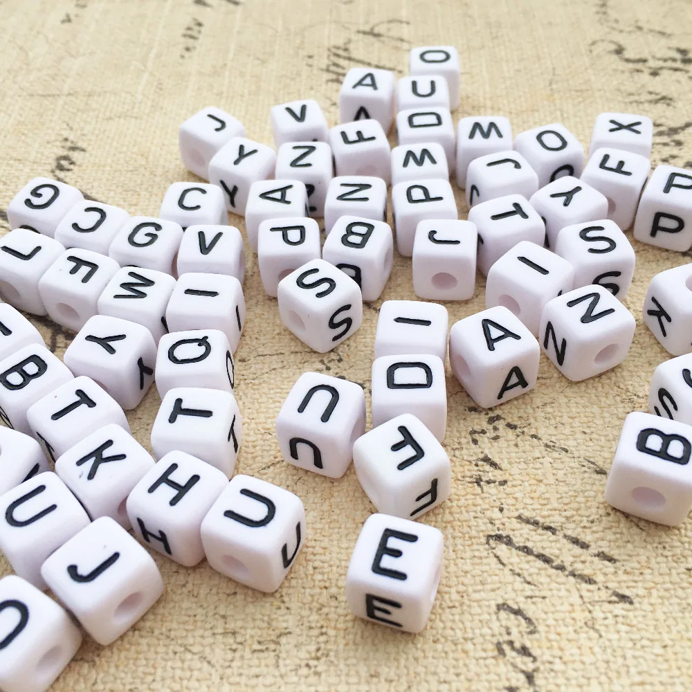 Silicone Beads Alphabet Beads Square Beaded Food Grade DIY Beads - China  Silicone Beads and Loose Beads price