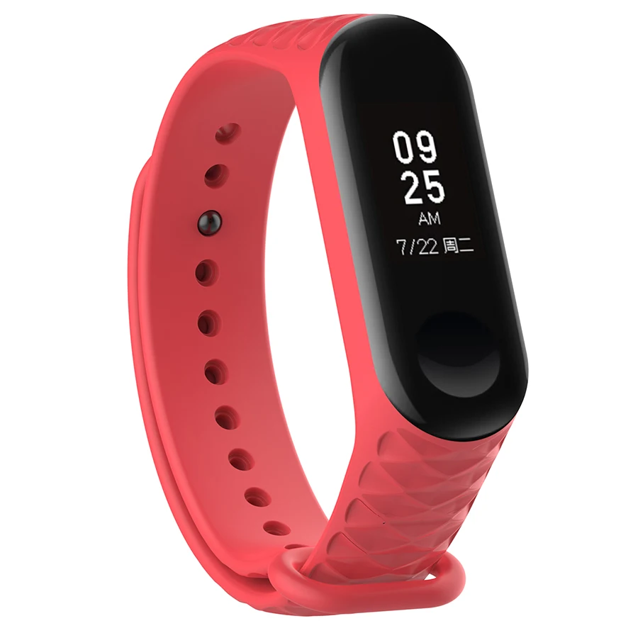 Цветной силиконовый ремешок для Xiaomi Band 3 Сменные аксессуары умных часов Mi
