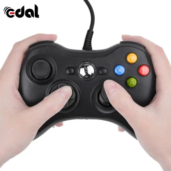 

For Official Microsoft PC for Windows 7 / 8 / 10 EDAL USB Wired Joypad Gamepad Black Controller Joystick