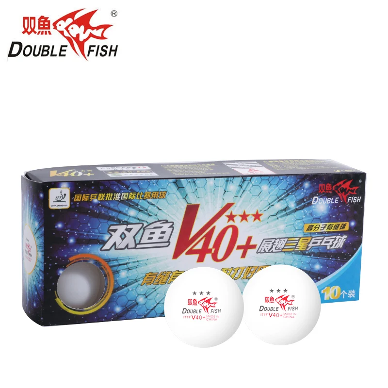 الأسماك مزدوجة فولانت V40 + 3 نجوم تنس طاولة كرات كرة بينغ بونغ ITTF الجديد المعتمد المواد الرسمية الكرة ل