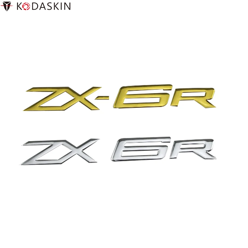 

KODASKIN Motorcycle Logos Emblems Stickers Decals Reflective Chrome for Kawasaki ZX-6R ZX636 ZX6R 636