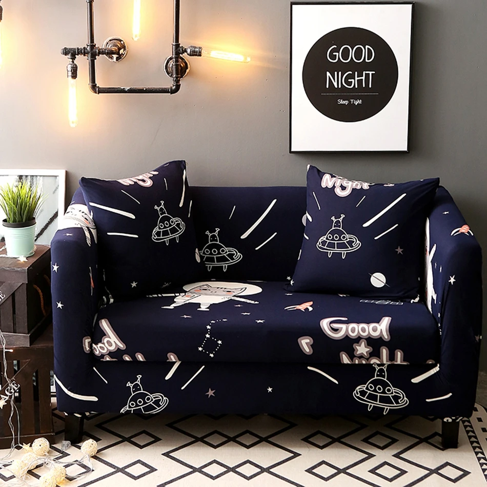 Cats Printed Universal Stretch Sofa Covers Polyester 100 Cartoon Couch
