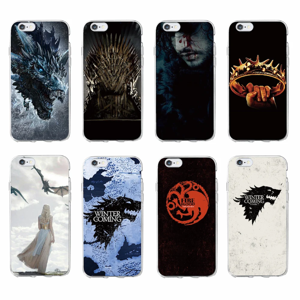 

For iPhone 11 Pro Max 7 7Plus 6 6S 8 8Plus X 5 5S SE XS Max Game Thrones Wolf Soft TPU Phone Case Cover Coque Fundas For