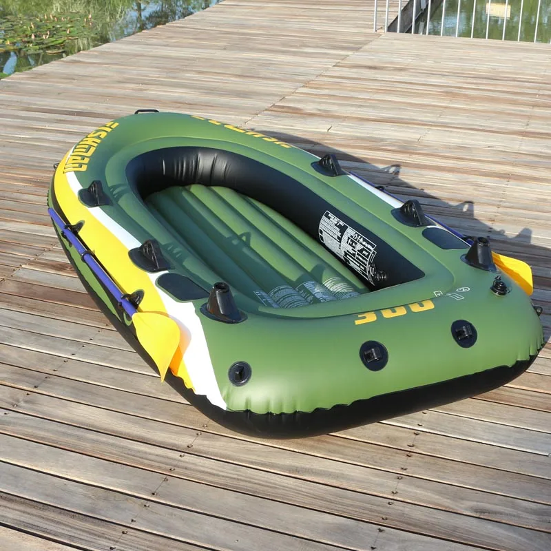 FISHMAN 3 personas Barco de peces 252*125*40cm PVC bote inflable pesca kayak paddle pump bolsa de transporte mochila balsa remo Remo - 2