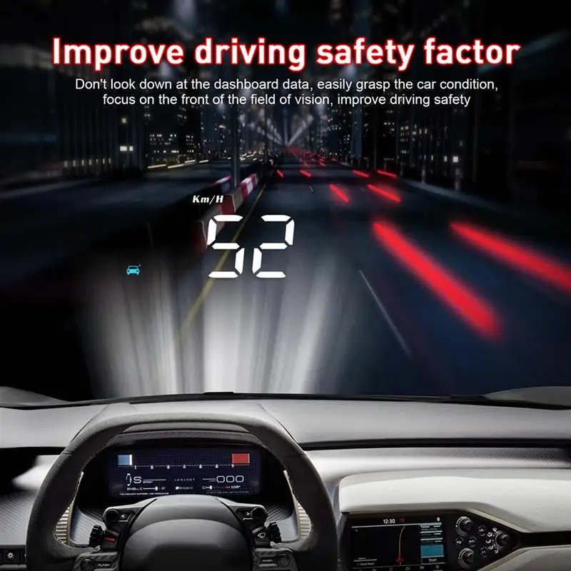 Стиль автомобиля HUD Дисплей OBD2 OBDII система Предупреждение о превышении скорости проектор лобовое стекло авто электронная сигнализация напряжения