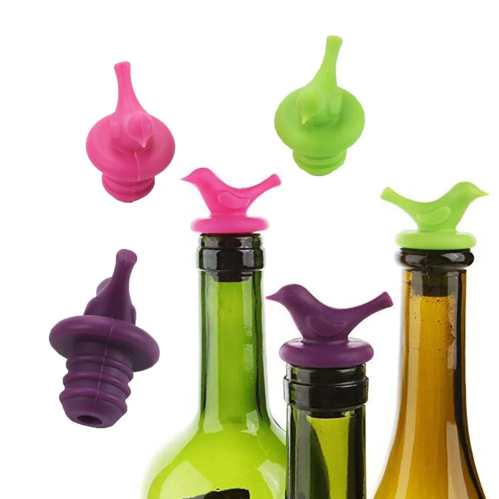 

2PCS Little Bird Silicone Wine Bottle Stopper Kit Bottle Stopper Bottle Caps Wine Stopper Family Bar Preservation Tools