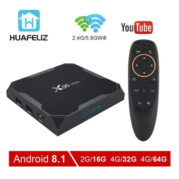 

X96Max Smart TV BOX Android 8.1 Tv Box Amlogic S905X2 Quad Core 4GB32GB 4GB 64GB 2.4G&5GHz Wifi BT 1000M 4K X96Max Set-top box