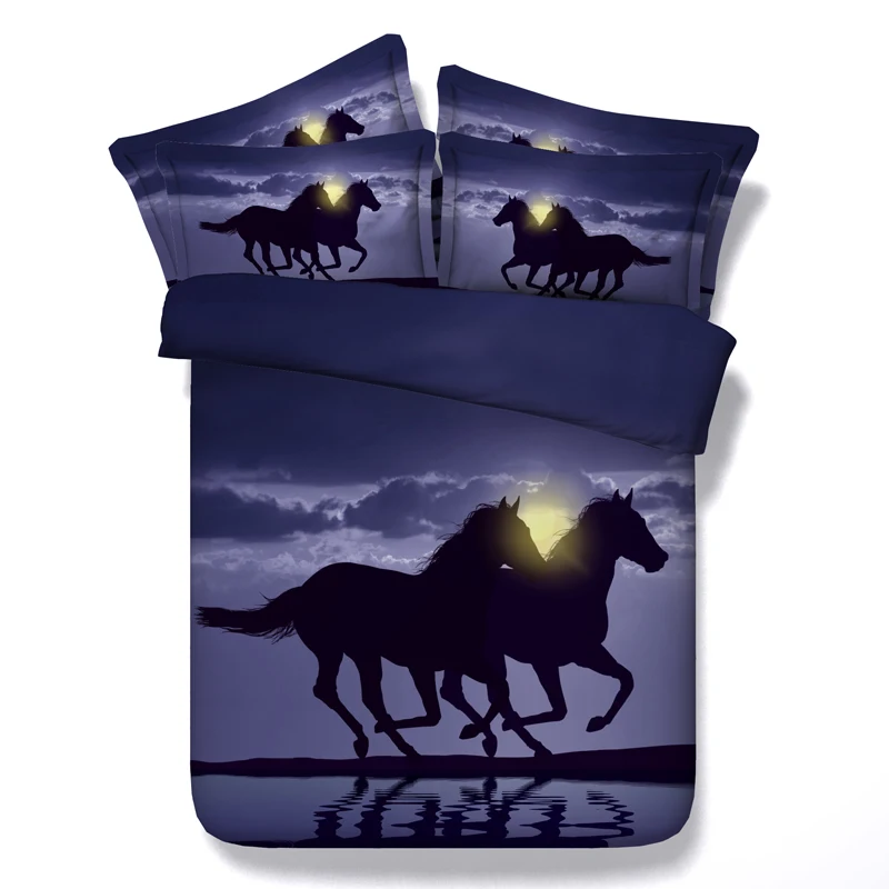 Horse comforter bedding sets set 3D Horses bed sheet quilt duvet cover