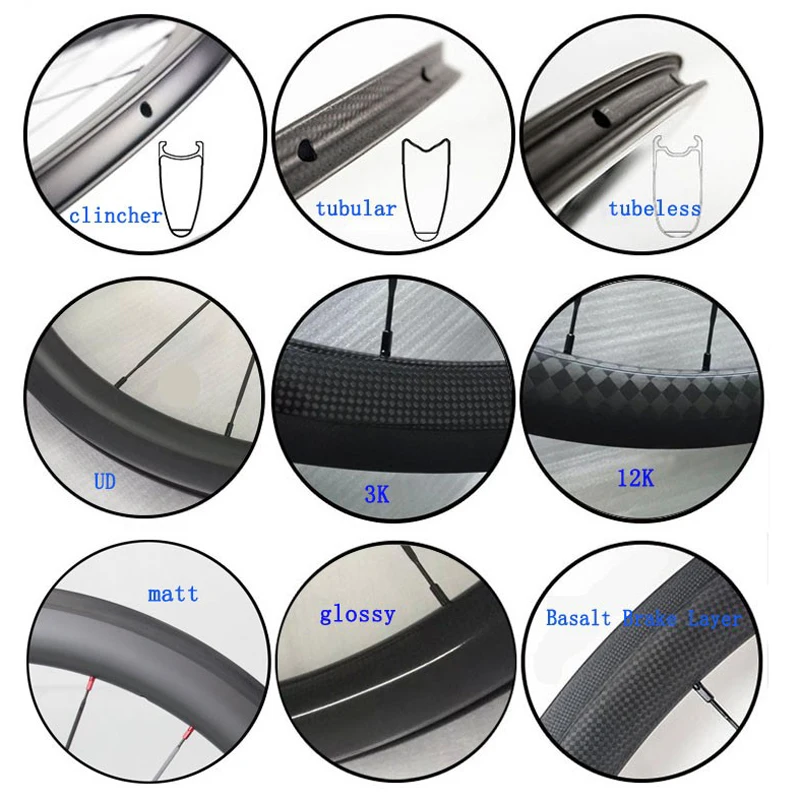 Sale BZKE carbon rim for road bike 700c carbon road rim 50mm deep 25mm width chincher or tubeless racing bicycle rims UD 3K finish 7