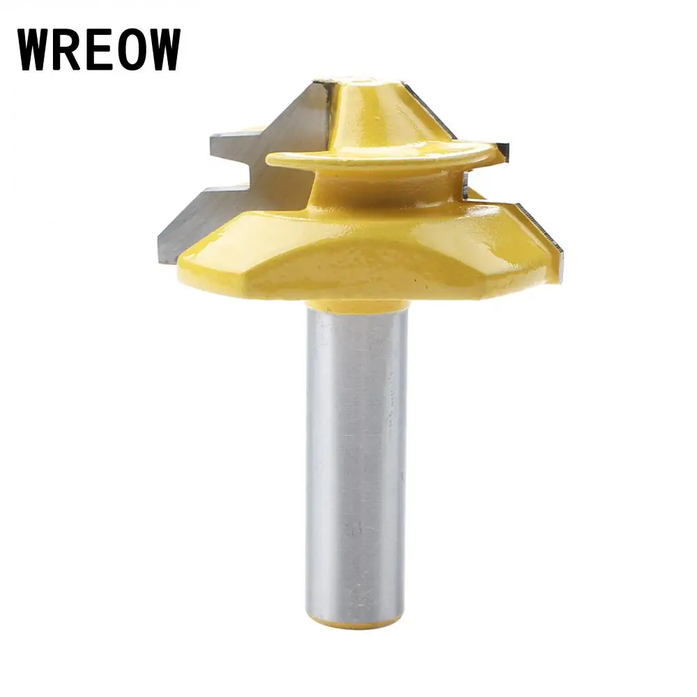 

Woodworker Lock Miter Router Bit 45 Degree - Up to 1/2" Woodworking Drill Bit 8mm Shank Tenon Cutter Woodwork Milling Cutters