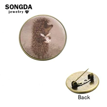 Hog de songda na névoa colar pinos artesanal tempo gem animal bonito distintivo chapéu mochila moda decorativa jóias presente para crianças