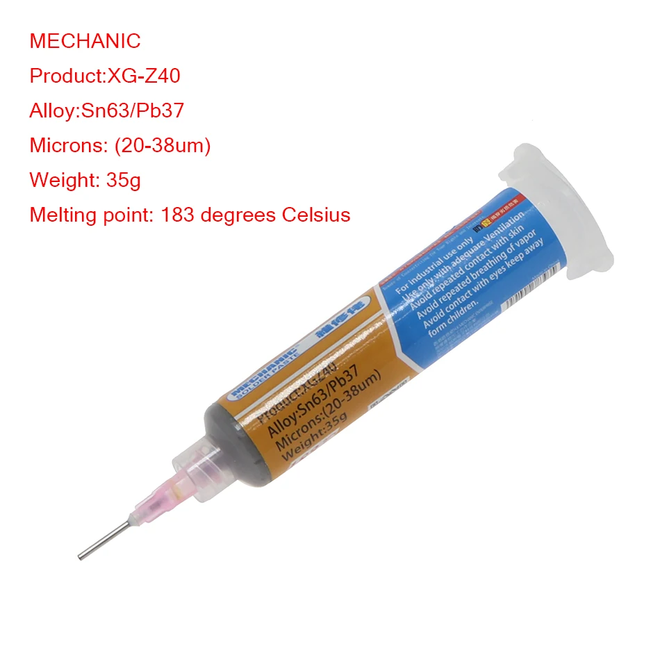 Механический сварочный флюс сварочные паяльной пасты Sn63/Pb37 25 45um шприц на