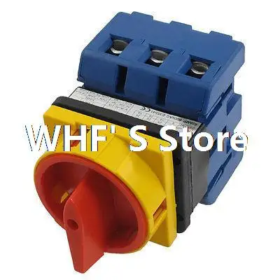 

AC 600V 63A 6 Terminals 2 Positions On-Off Rotary Cam Changeover Switch