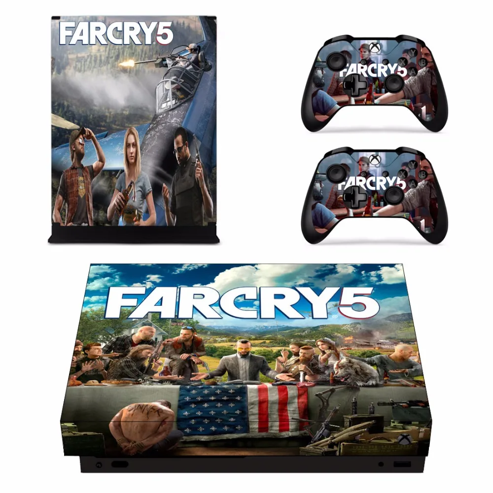 Far Cry Farcry 5 Skin Sticker Decal For Microsoft Xbox One X Console And 2 Controllers For Xbox One X Skin Sticker Vinyl Decal Skin Sticker Decal Stickerdecal Sticker Skins Aliexpress