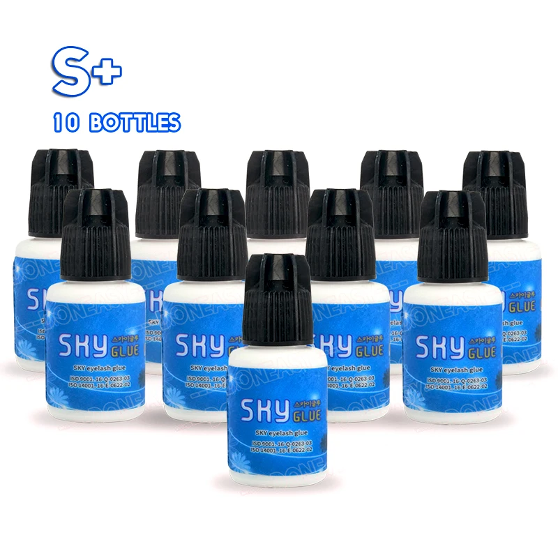 

10 bottle 5ml Black Cap 1-2s dry time Korea Sky Eyelash Glue S+ for Eyelash Extensions 5ml Long Lasting Time