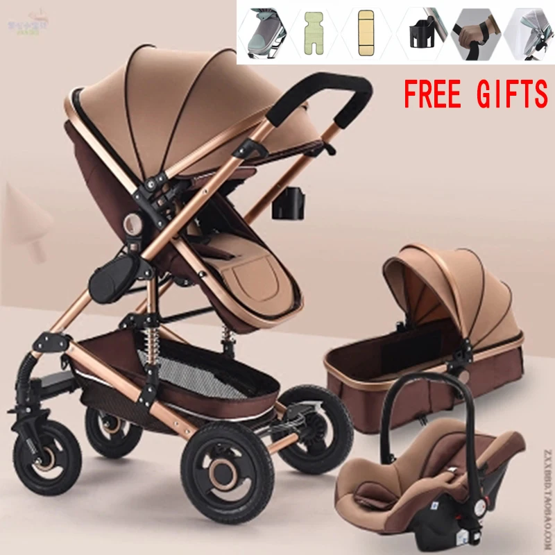 High landscape baby stroller seated reclining folding shock absorber