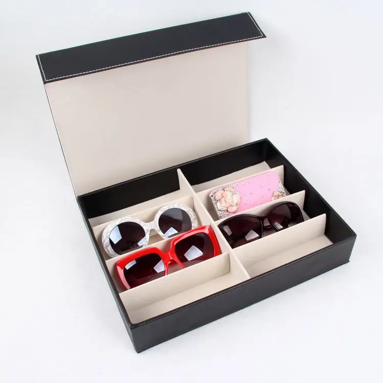 Counter Jewelry Watch Storage Display Box 8 Grid Sunglasses Display Package Case