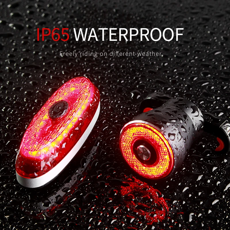 Excellent Smart Taillight For Bicycle AUTO ON/OFF Brake Bike Bicycle Light USB Rechargeable LED Cycling Lamp Flashlight Bicycle Rear Light 3