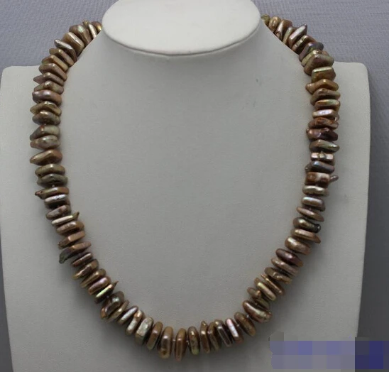 

Hot sell Noble- hot sell new - HOT3803 Dark brown box Freshwater pearl necklace 11x11mm