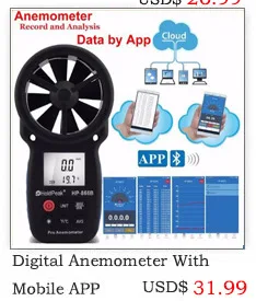 Анемометр holdpeak HP-866A Портативный USB анемометр ветер Скорость метр ветер Logger Air Скорость и Температура измерения