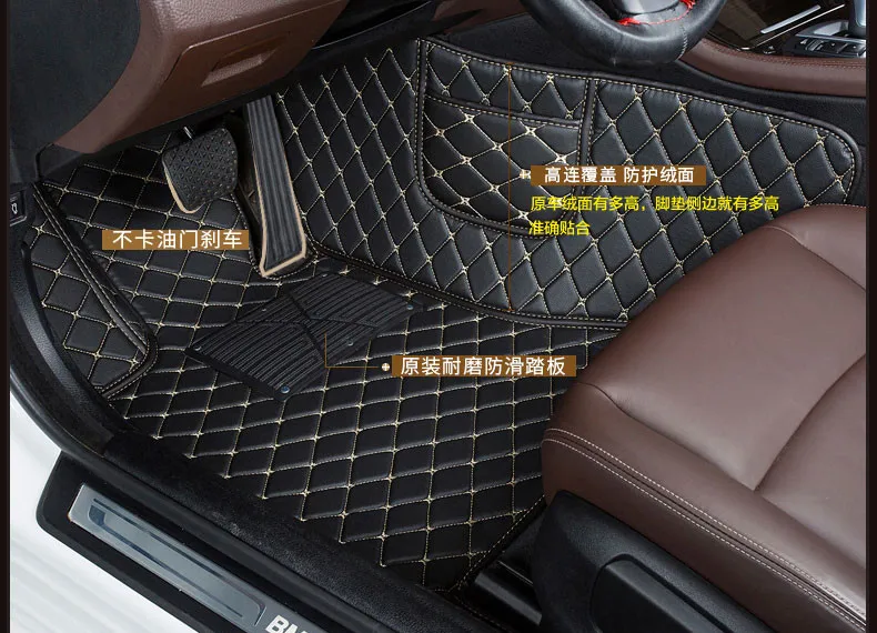 Обновленные кожаные автомобильные коврики для Фольксваген Джетта 2011 2012 2013- пользовательские накладки для ног автомобильный коврик