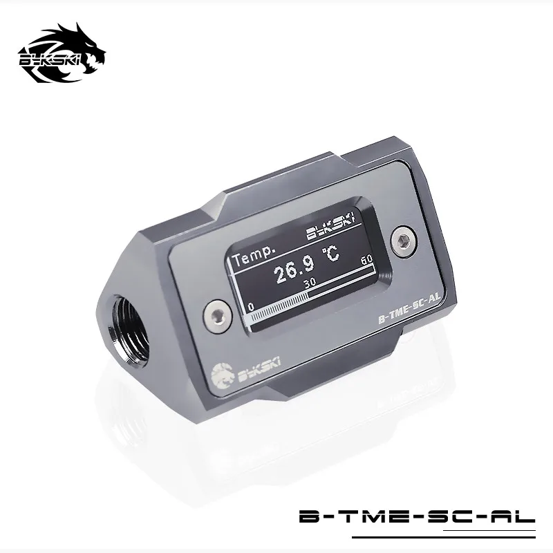 Bykski B-TME-SC-AL ПК термометр водяного охлаждения HD lcd с детектором температуры в реальном времени черный синий красный серебряный пистолет кулер