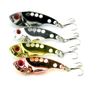 

Metal VIB Lure 30pcs Fishing Lure Blade 4CM 7GHard Bait popper Bass Walleye Crappie Minnow Fishing Tackle