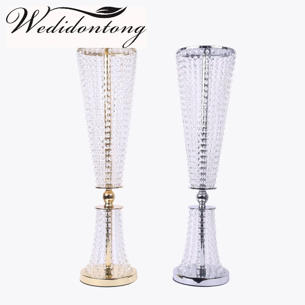 Modern 80cm Tall Candelabra Candle Holder Silver Gold Acrylic Plastic